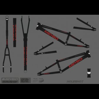 BMX Frame Meybo Holeshot 2022 Bmx Race  Black/Red/White