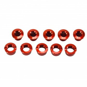 SD Alloy Chainring Bolts - 5,5mm - Red