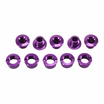 SD Alloy Chainring Bolts - 5,5mm - Purple