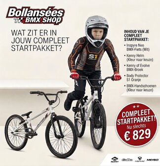 BMX Startpakket Vanaf &euro;829 met wedstrijdklare BMX fiets