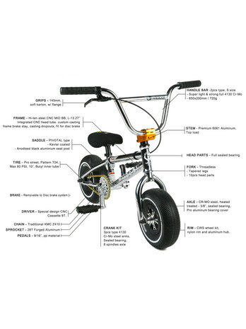 Wildcat Mini BMX Joker Silver 