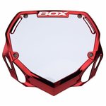 BMX Nummerbord BOX Red Chroom