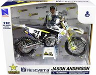 Miniatuur Crossmotor Husqvarna Fc450 Factory Racing Team Jason Anderson 
