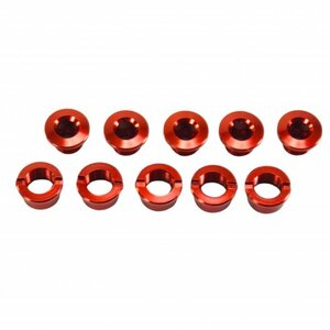 SD Alloy Chainring Bolts - 5,5mm - Red